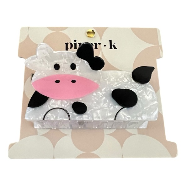 Piper K Large Moo Farm Cow Claw Hair Clip New With Tags - Picture 2 of 4